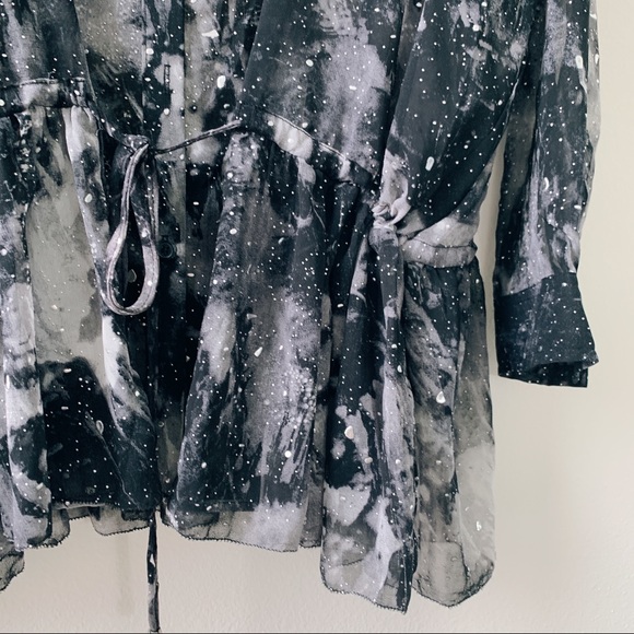 religion Gray Oversize Shirt In Star Print - Picture 8 of 8